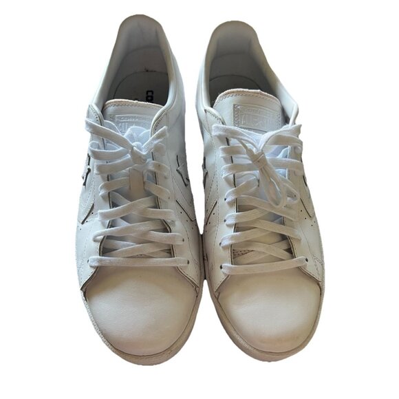 Converse All Star White Leather Men’s Size 12 Chuck Taylors - Picture 1 of 12